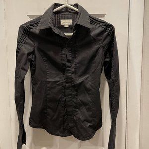 Diesel Black Button Down Shirt -  Snaps